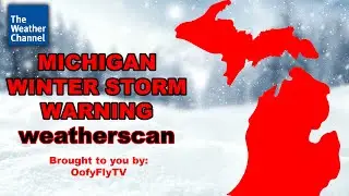 MICHIGAN WINTER STORM WARNING WEATHERSCAN LIVE! (HIGH WINDS UP TO 60 MPH)