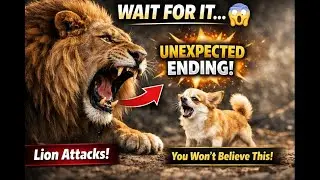 Lion vs Dog &ndash; Unexpected Ending #animals #lion #dog #aianimals #shorts #viral #unexpected #pwaresq