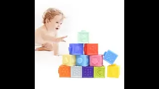 Blocks Sensory Educational || BPA Free Eco Friendly Soft Squeeze Stacking Building Blocks|| 2021