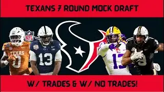 ONE DEFENSIVE ONE OFFENSIVE 7 ROUND MOCK DRAFT W/ & W/ OUT TRADES TO IMPROVE THE TEXANS!!