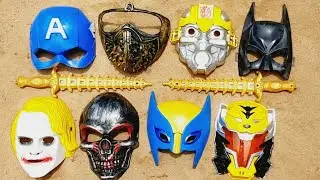 Membersihkan Topeng Superhero BimaS Xman Tengkorak Joker Bumbelbi Captain Amerika Prajurit Emas
