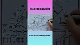 Viksit Bharat Poster Drawing for competition |New India Empowered India Painting |Viksit Bharat 2047
