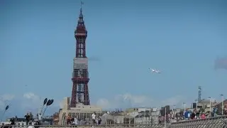 BLACKPOOL England, Blackpool Tower and Blackpool Pleasure Beach . the Tower Ballroom. HD