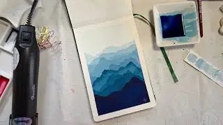Monochrome painting in Prussian Blue