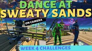 *DANCE ON CAMERA* for 10s at SWEATY SANDS  in Fortnite! (Chapter 2 Season 3 Week 4 Challenge)