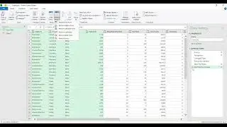 Power Query (Manage Columns, Reduce Rows, Applied Steps)