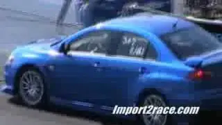 Mitsubishi  Evo X GSR Vs Evo 9 MR Vs Z06 9-21-08