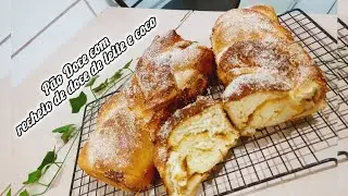 Pão Doce recheado com Doce de leite e coco 
