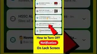 How to turn off notifications on lock screen | Hide notification and stop popups #ytshorts #shorts