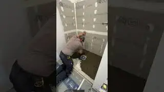 Dry pack mortar shower pan