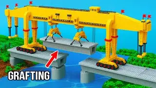 LEGO Construction Hack Makes Bridges Differently! LEGO Bridge Girder Erection Machine