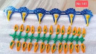Beautiful Lace Embroidery designs || Border Embroidery || Needle work || Bordados || Lace ||