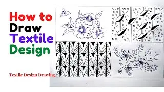 How to Draw Textile Design || Textile Design || Textile Design Drawing