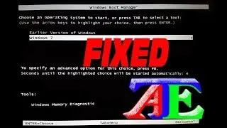 Choose an Operating System to Start or Press TAB to Select a Tool