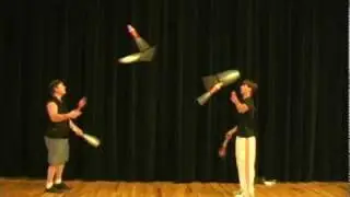 Juggling seven club passing