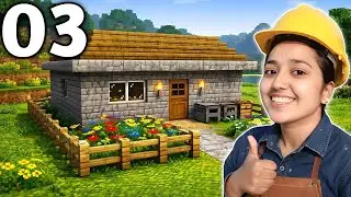 Ghar ka Full Makeover ho gaya 😱 Stone House & Gardening | Minecraft Episode 3