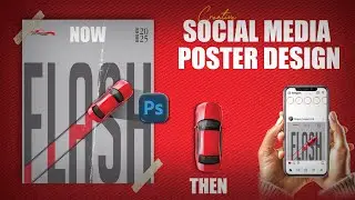 How to Design a Creative Car Poster | Photoshop Social Media Poster Design Tutorial 2025!
