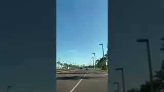 Red and blue road in Qatar