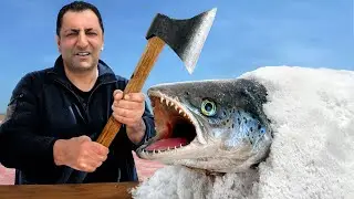 🔥 Baked Fish in Fiery Salt Shell 🌊 Wilderness Cooking