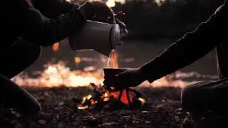 4K Free Stock Footage &ndash; Campfire in Nature at Evening | No Copyright Outdoor Video