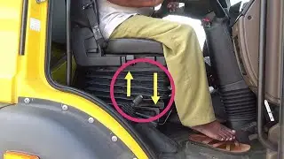Bharatbenz Air Suspended Seat | vacuum assisted seat launch up demo | #shorts | driver comfortable