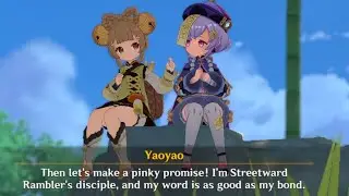 GENSHIN IMPACT 6.2 - YAOYAO AND QIQI PINKY PROMISE AT QINGCE VILLAGE CUTSCENE ANECDOTE