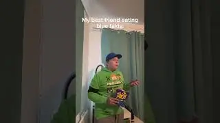 Me VS my best friend VS my sister: eating blue takis: #funny #viral #memes #subscribe  #relatable