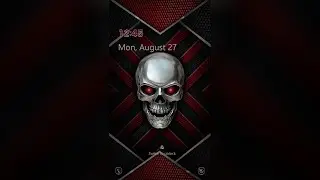 Galaxy Premium Theme - Metallic Red Skull Animated Lockscreen