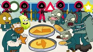 Plants vs Zombies in SQUID GAME - Trying The SQUID GAME Honeycomb Candy Challenge