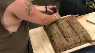 Creating Custom Restaurant Booths: Watch How Our Upholstery Expert Crafts Sample Boards! #Upholstery