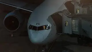 Austrian B772 OE-LPC takeoff from Vienna (LOWW) RWY29