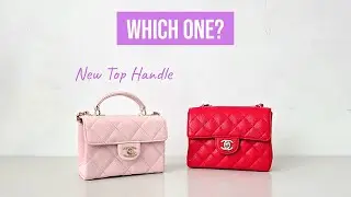 New 25S Chanel Top Handle Mini Square Vs Mini Square Bag