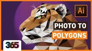 🐯 Photo to Polygons | Illustrator Tutorial #166/365
