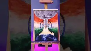 We are on 🌝 MOON // #Chandrayan3 sucsess painting // #artshorts