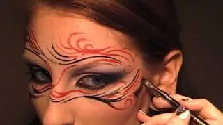 tutorial Mysterious Art nouveau masquerade look make up mask  Speedtorial, making of