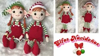 Elfos Navideños Amigurumi 3/4 (SUBS🇺🇸🇧🇷) #elfoscrochet #navidadamigurumi #elfotejido