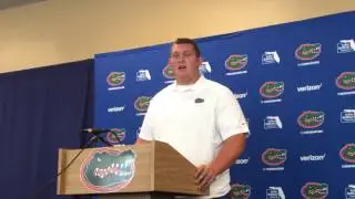 Florida center Cameron Dillard on the start of camp
