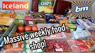 HUGE GROCERY HAUL ~ ICELAND ~  B&M ~ POUNDLAND