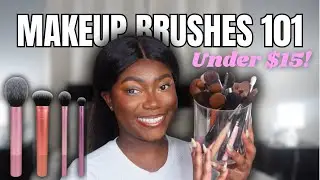 BEGINNER FRIENDLY MAKEUP BRUSHES UNDER $15! | AFFORDABLE MAKEUP BRUSHES & HOW TO USE THEM