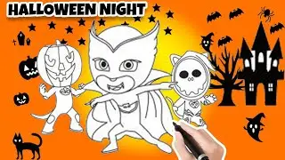 PJ Masks Coloring Pages | How to Draw Catboy, Gekko and Owlette #drawing #how #art