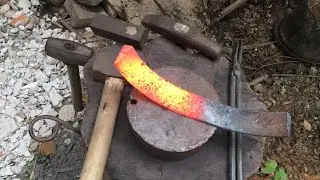 How to Make  Parang knives 52100 Steel (การทำมีดปารังเหล็กตลับลูกปืน)