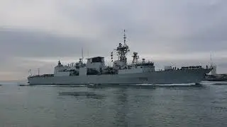 HMCS Halifax   sailing into Portsmouth