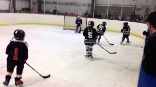 Gavin Metrick #7 Mite Ice Hockey Jamboree Laurel, MD 1/26/2013 (Video2)