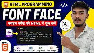 How to Add Custom Font in HTML | Learn font-face In Hindi #html #htmltutorial #htmltricks