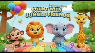 Count with Jungle Friends 🐵🦁 Toddler Counting Song