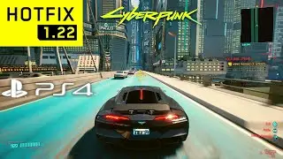 CYBERPUNK 2077 PATCH 1.22 HOTFIX PS4 Slim Gameplay Performance & Graphics(Fastest Car in Night City)
