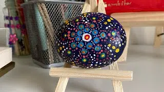 How to make dot painting or mandala art on the stone