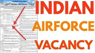 INDIAN AIRFORCE VACANCY 2019?✌️
