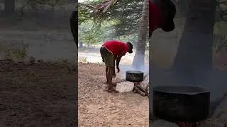 Village life Cooking A GOAT Clean Cook and Eat. #shortsvideos