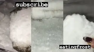 best video! freezerfrost scraping and eating | flaky ice | ice eating | chunks ice